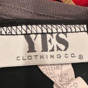 YES Clothing Co. Black V-Neck Top